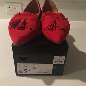 J Crew Suede D’Orsay Loafer Flats